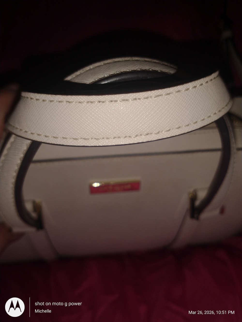 Kate Spade Cream Newbury Lane Medium Loden Saffiano Leather Satchel - Picture 6 of 11